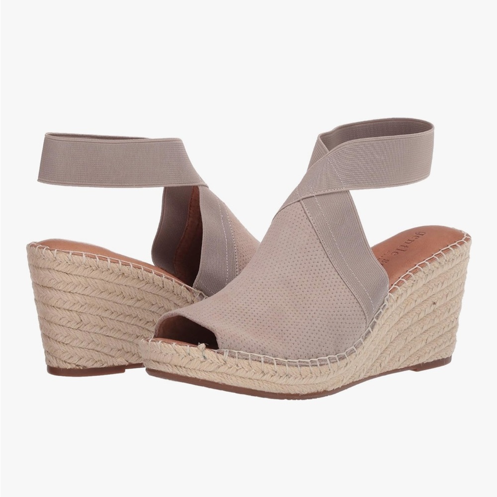Gentle Souls Women's Tan Espadrille Wedges